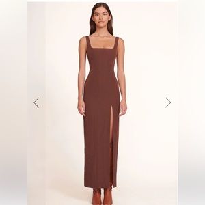 Staud Portrait dress chocolate - sold out online! NWT brown maxi dress